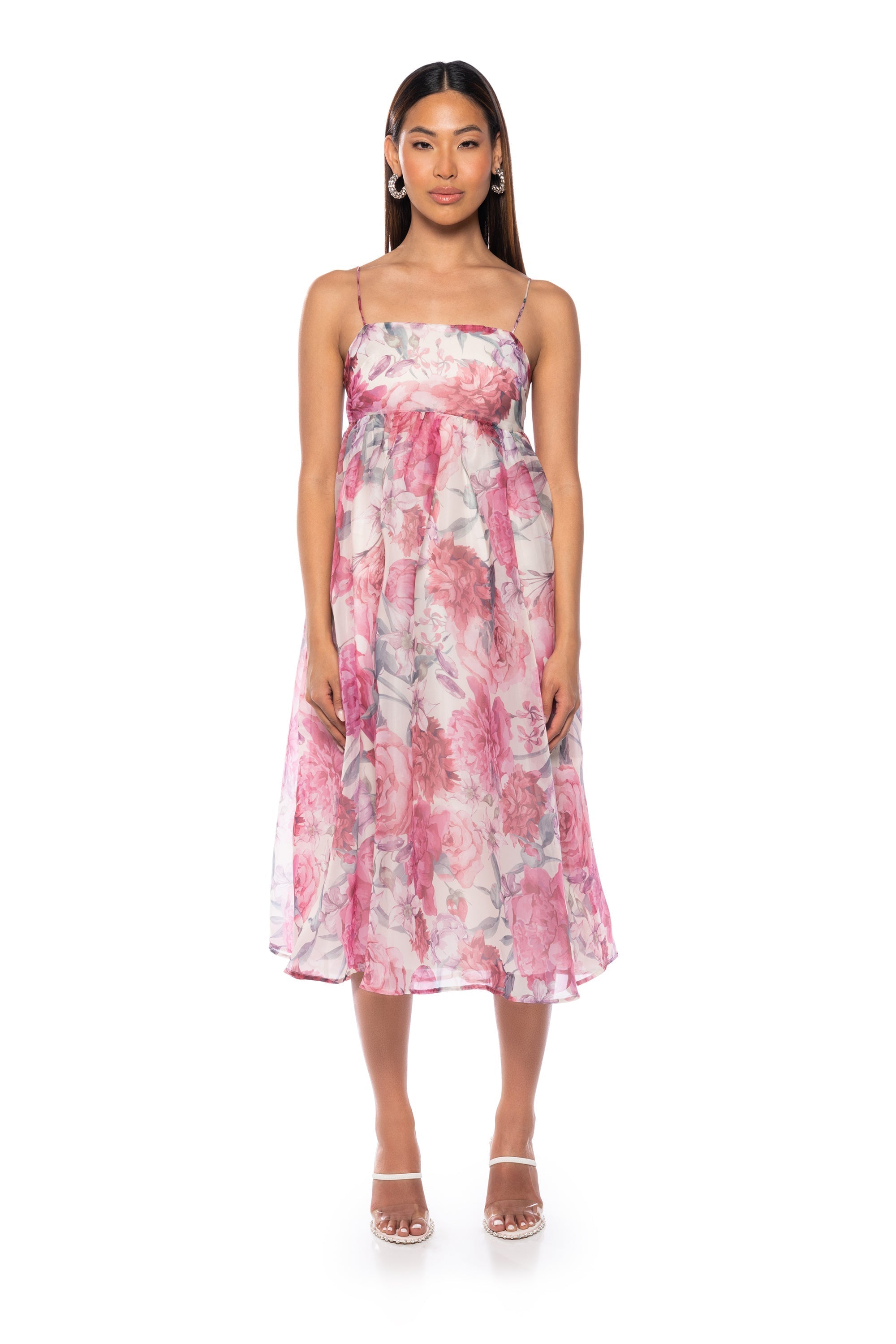 NICOLE FLORAL MIDI DRESS