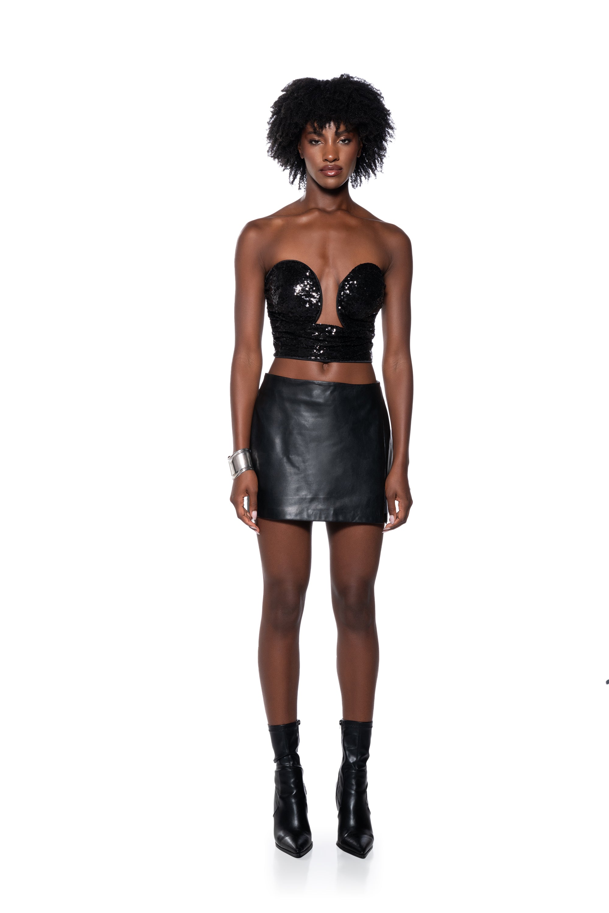 NIGHT OUT SEQUIN CORSET TOP