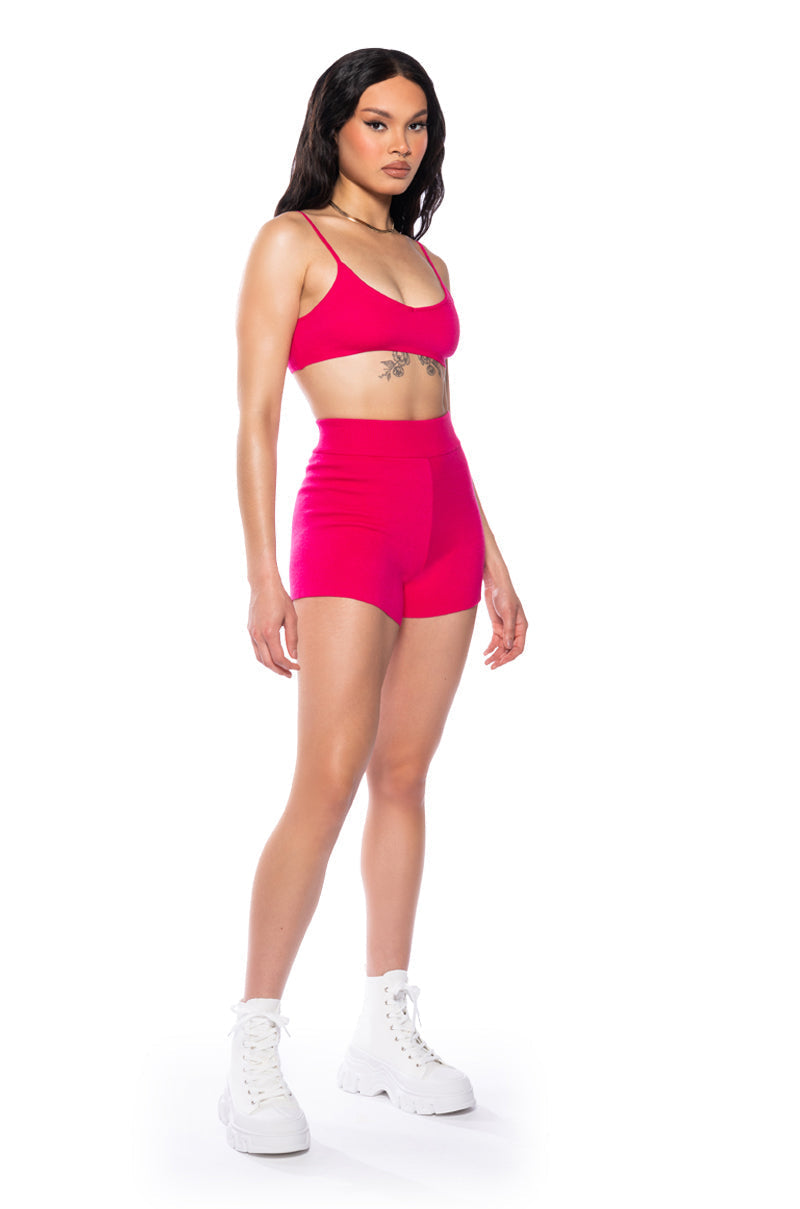 NIGHTS ALONE COZY KNIT BRALETTE TOP