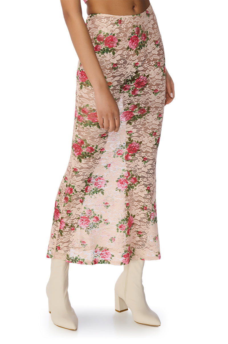 NINA FLORAL MAXI SKIRT