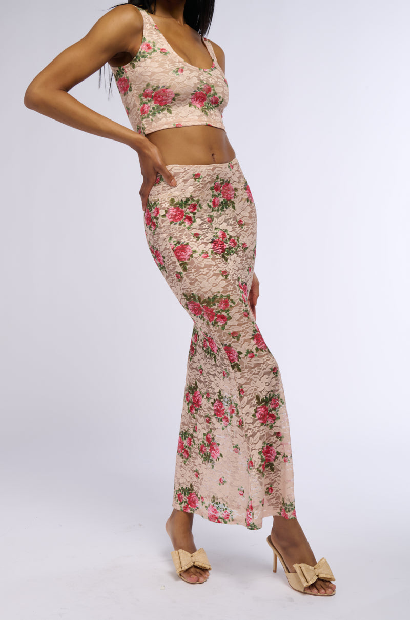 NINA FLORAL MAXI SKIRT