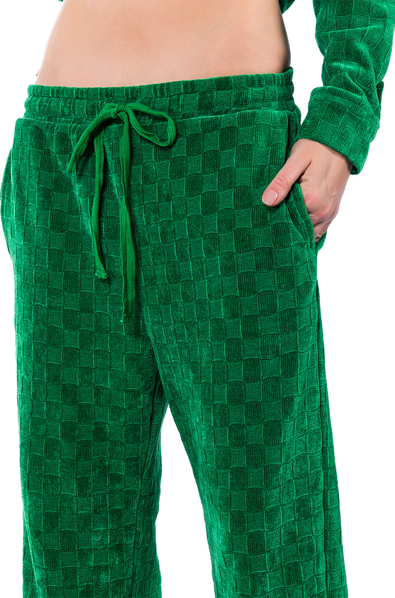 NINA TEXTURED STRAIGHT LEG JOGGER