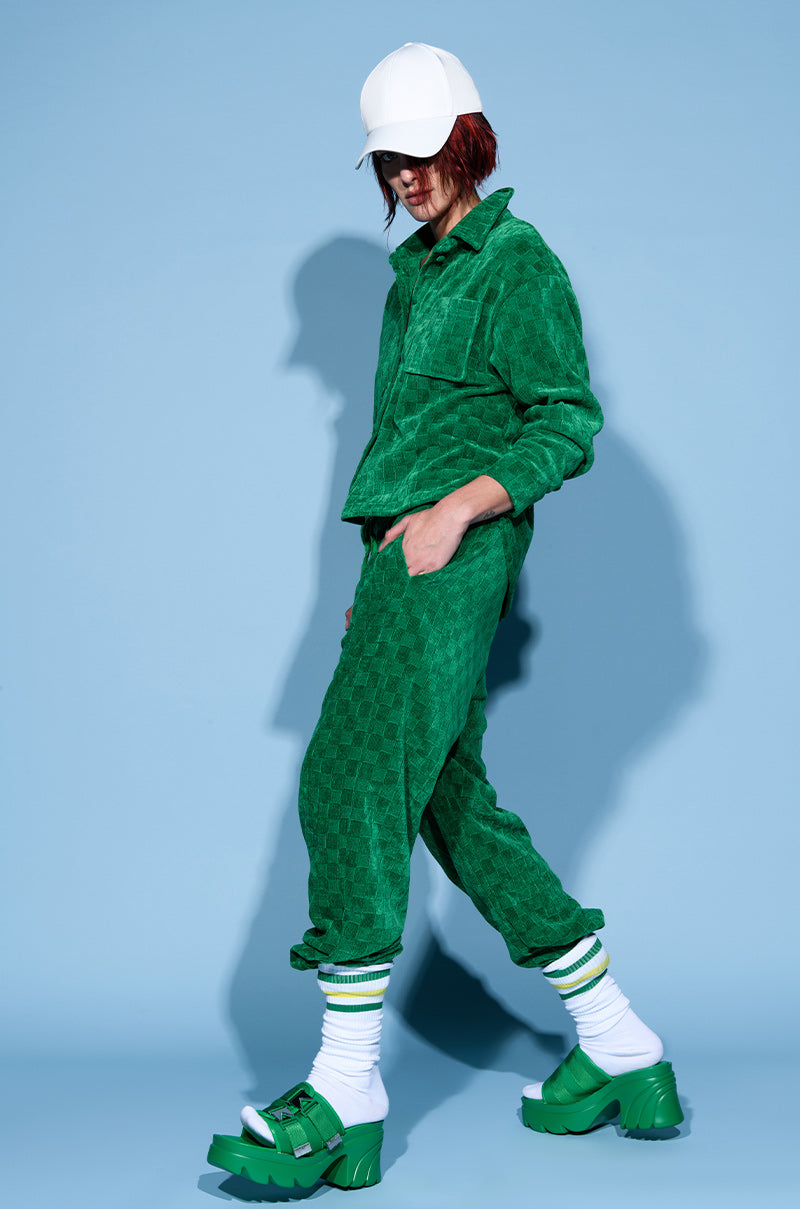 NINA TEXTURED STRAIGHT LEG JOGGER