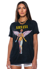 NIRVANA IN UTERO OVERSIZED BAND TEE