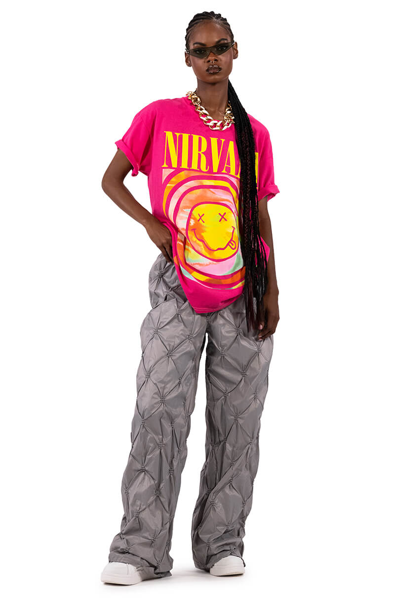 NIRVANA OFFICIAL LOGO OVERSIZED BAND TEE