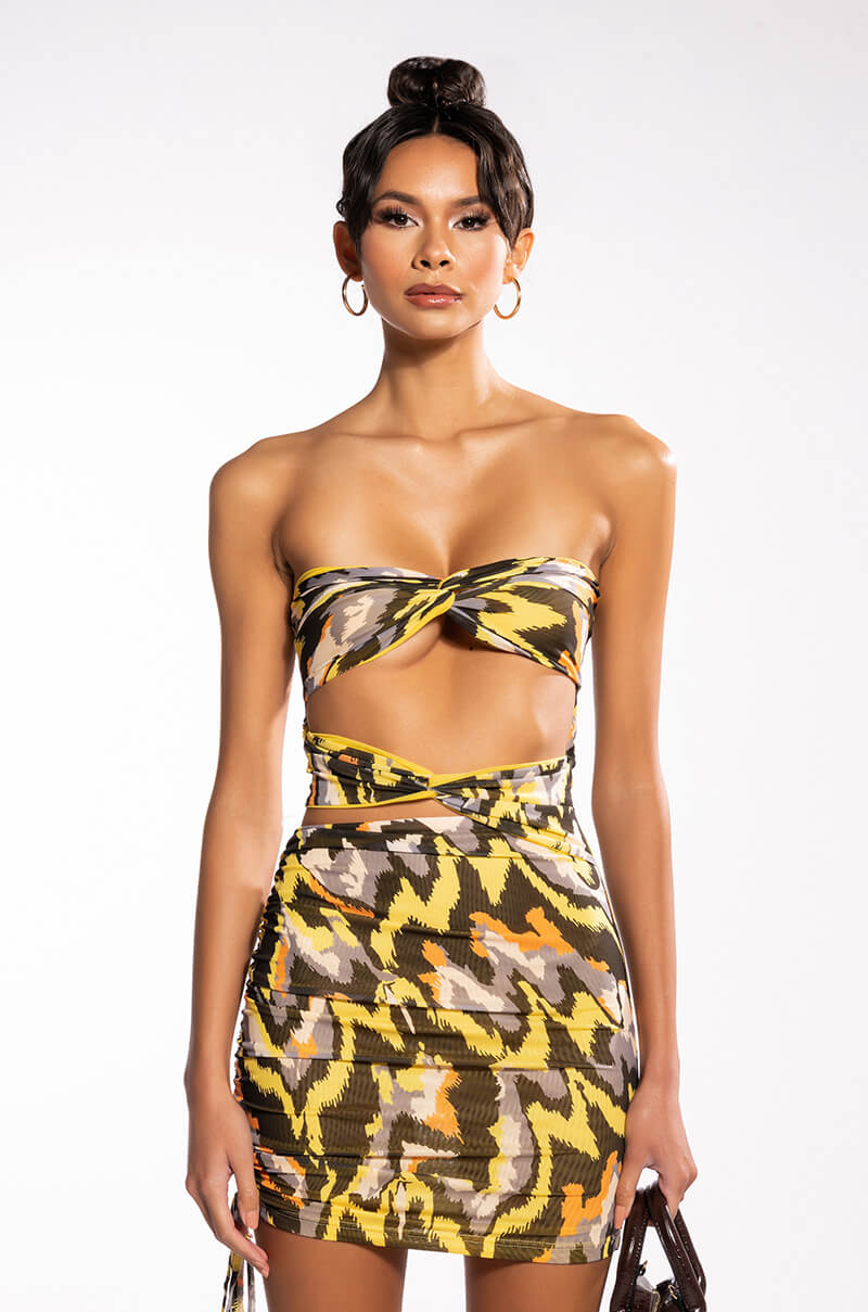 NO NEED FOR DRAMA MINI DRESS WITH CUT OUTS