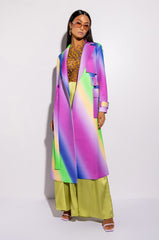 NO PLACE LIKE HOME OMBRE TRENCH JACKET