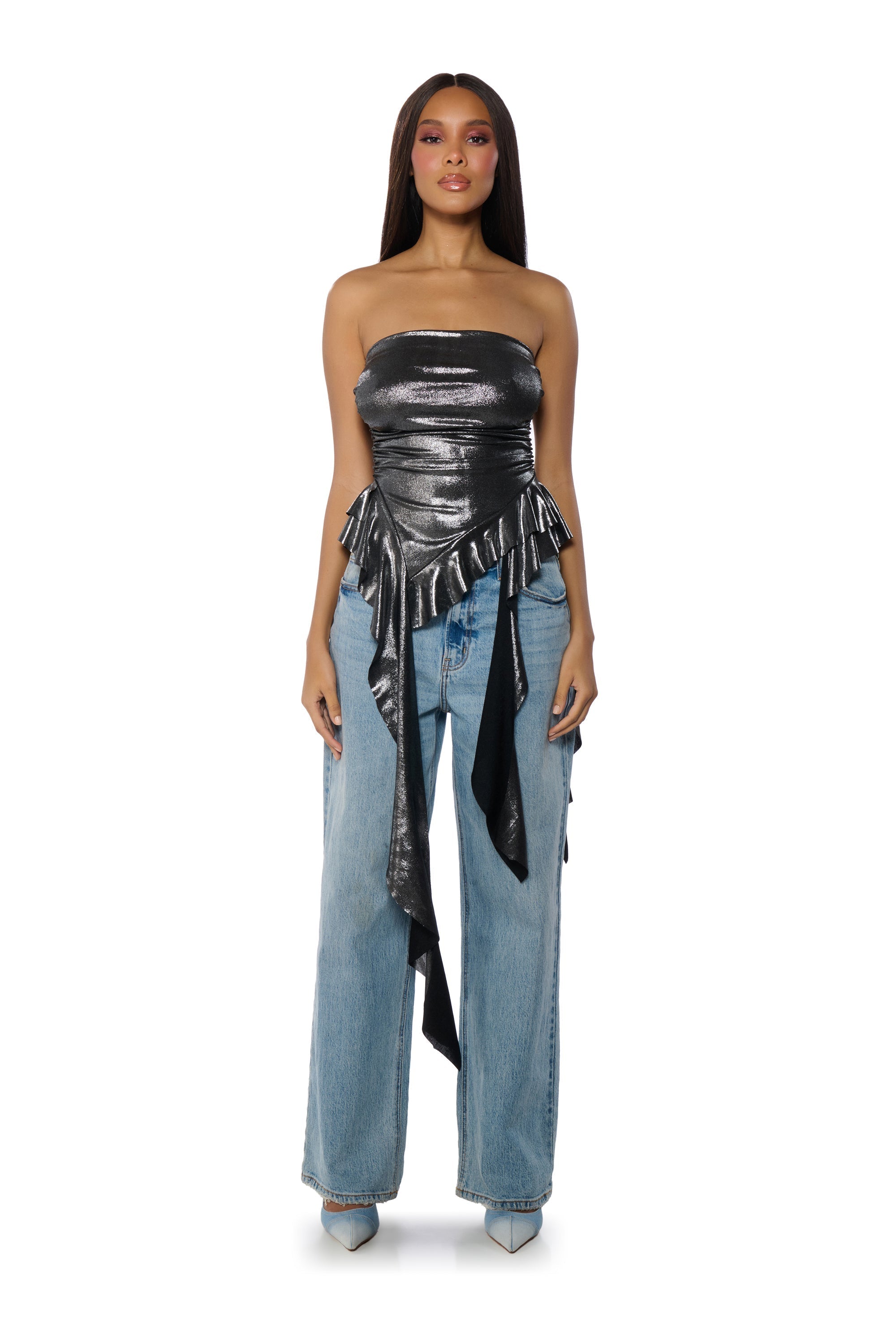 NONSTOP RUCHED TUBE TOP
