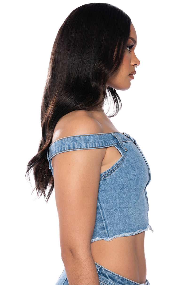 LIKE SO DENIM TOP