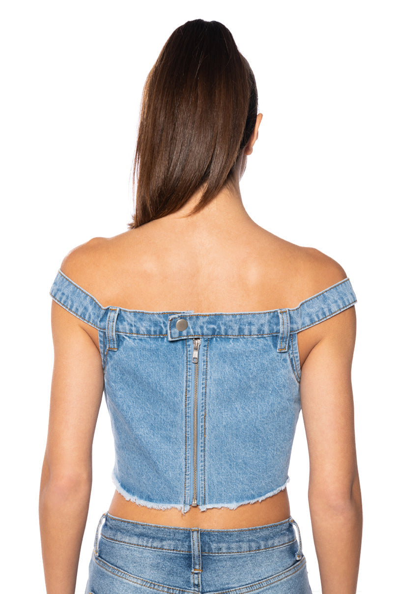 LIKE SO DENIM TOP