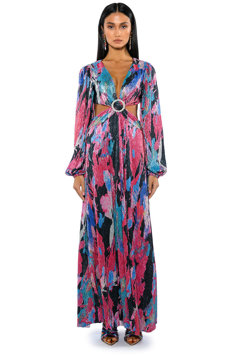ON MY WAY LONG SLEEVE MAXI DRESS