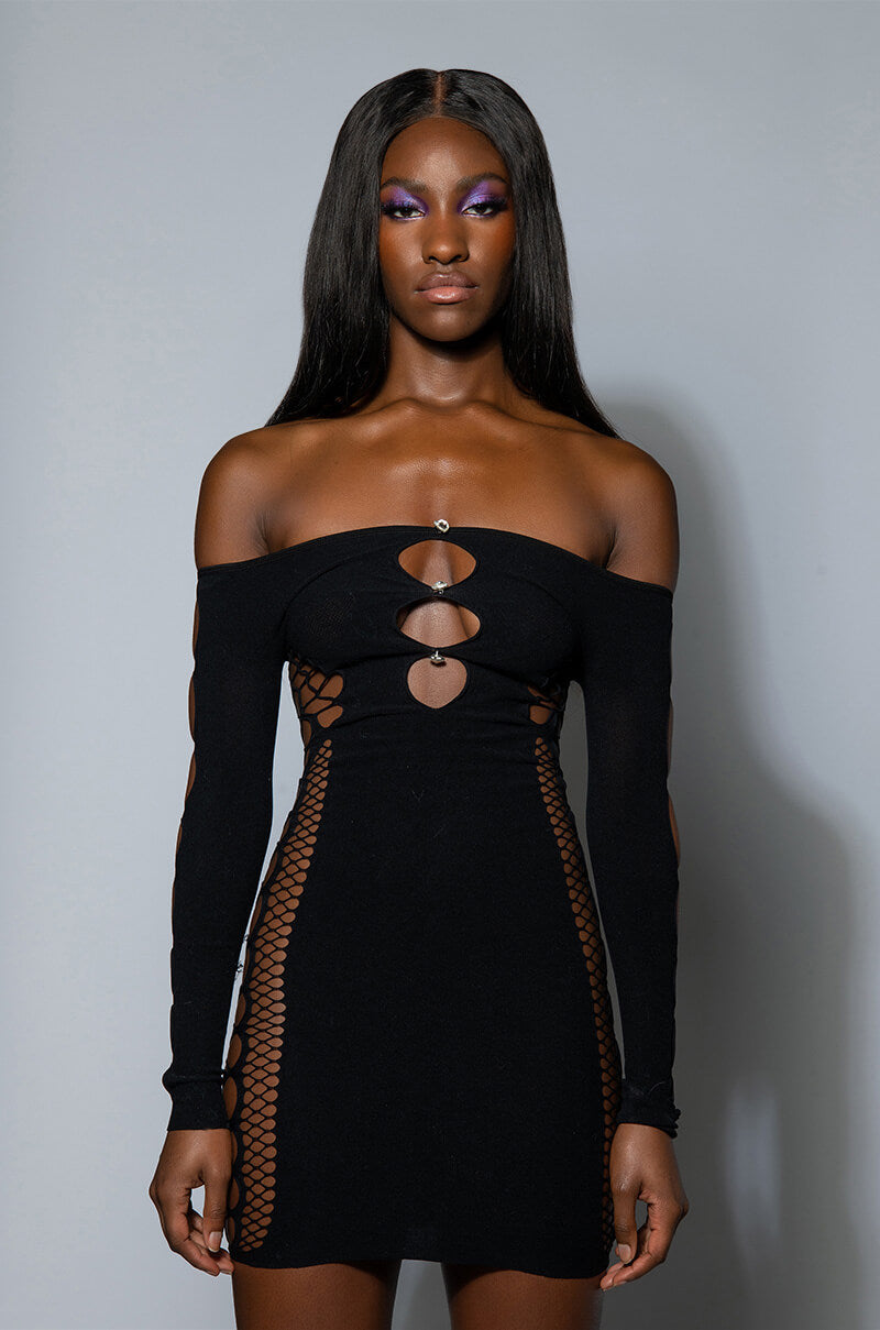 ON ONE SEAMLESS CUTOUT MINI DRESS