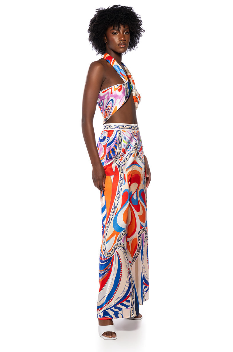 ON THE ISLAND TIE TOP MAXI SKIRT SET