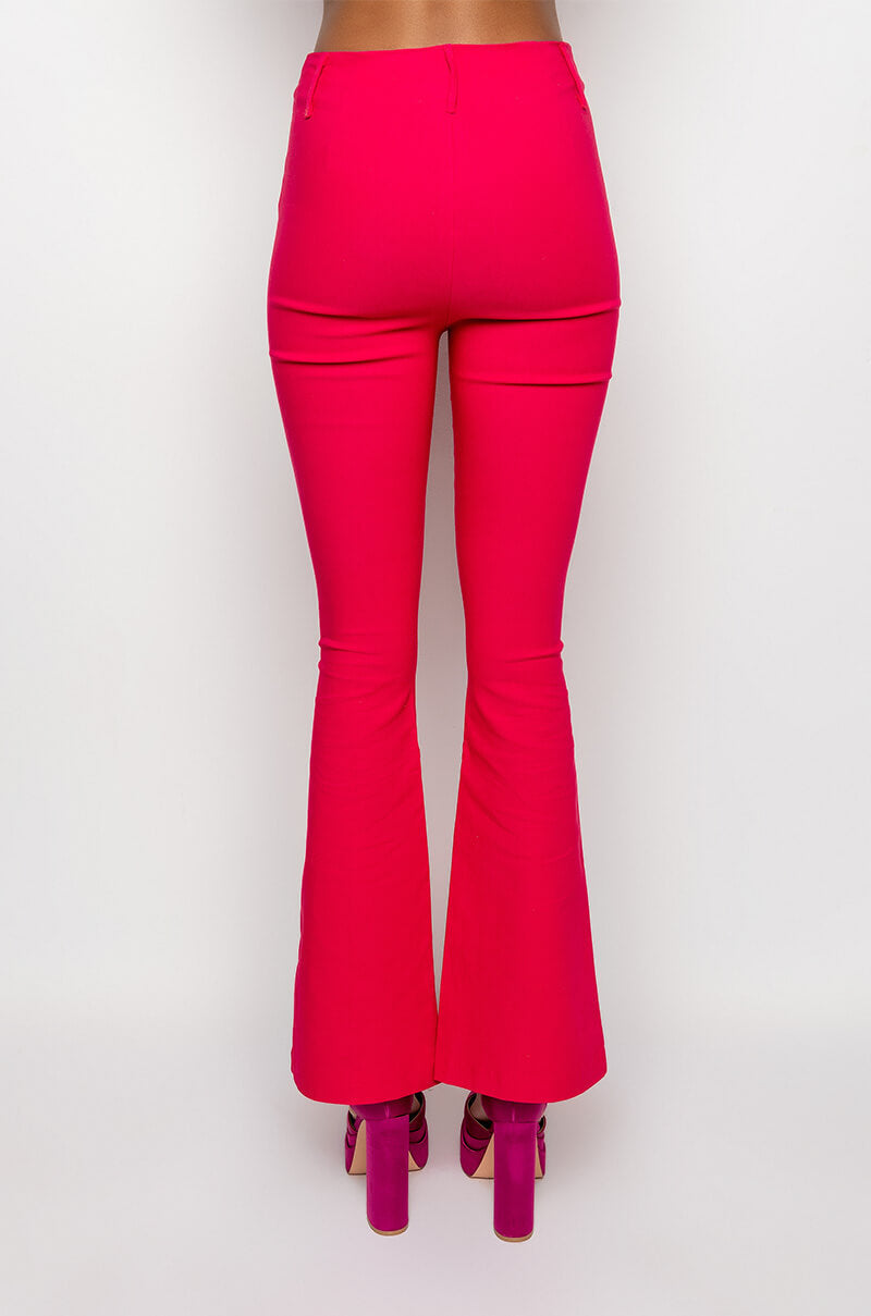 ONE NIGHT ONLY FLARED HIGH RISE TROUSER