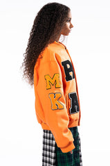 ORANGE YOU HAPPY VARSITY BOMBER