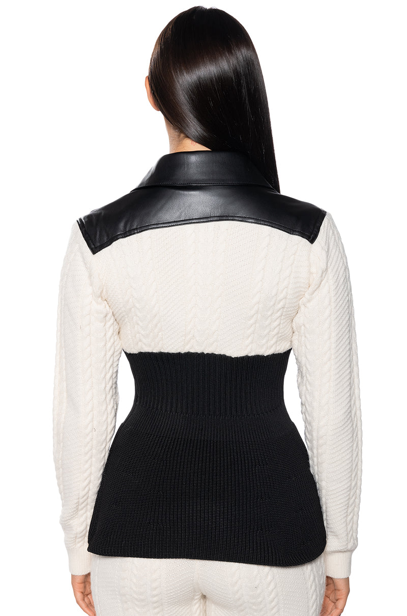 OUT FOR THE DAY SWEATER KNIT BUTTON DOWN CARDIGAN