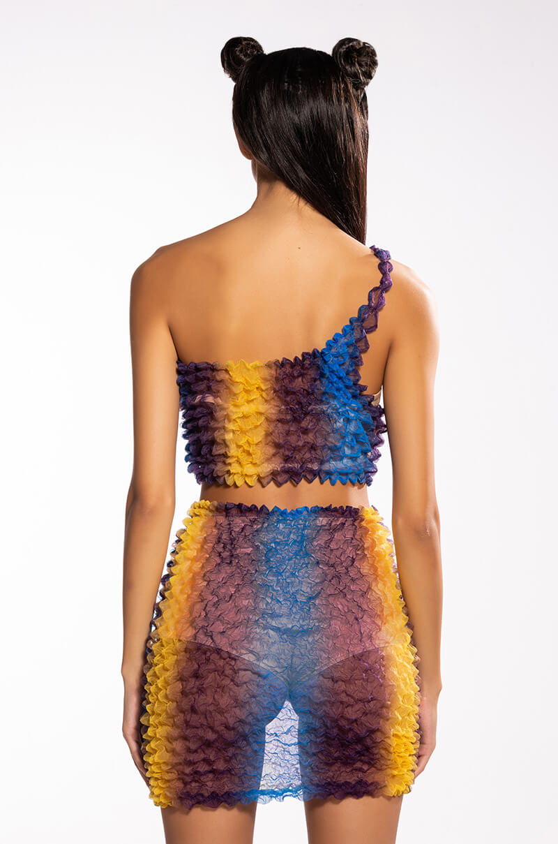 PALOMA TEXTURED ONE SHOULDER TOP