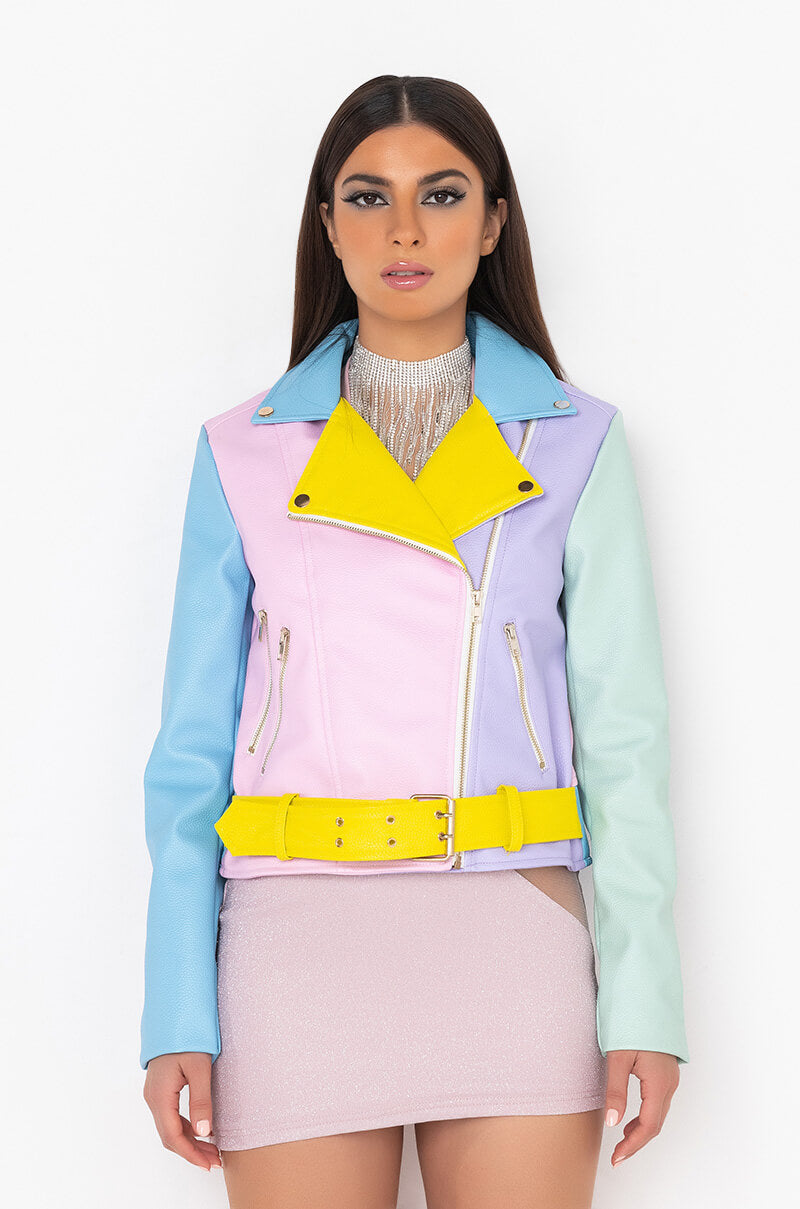 PASTEL DREAMS MOTO JACKET