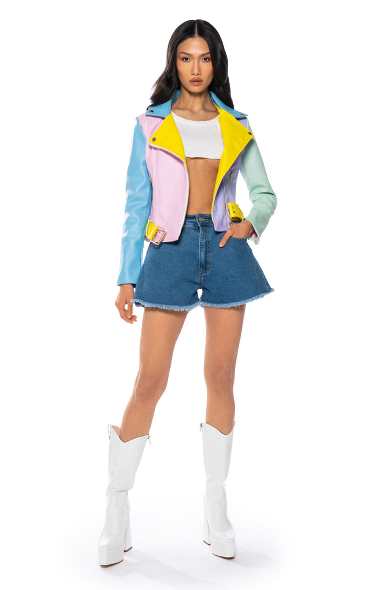 PASTEL DREAMS MOTO JACKET