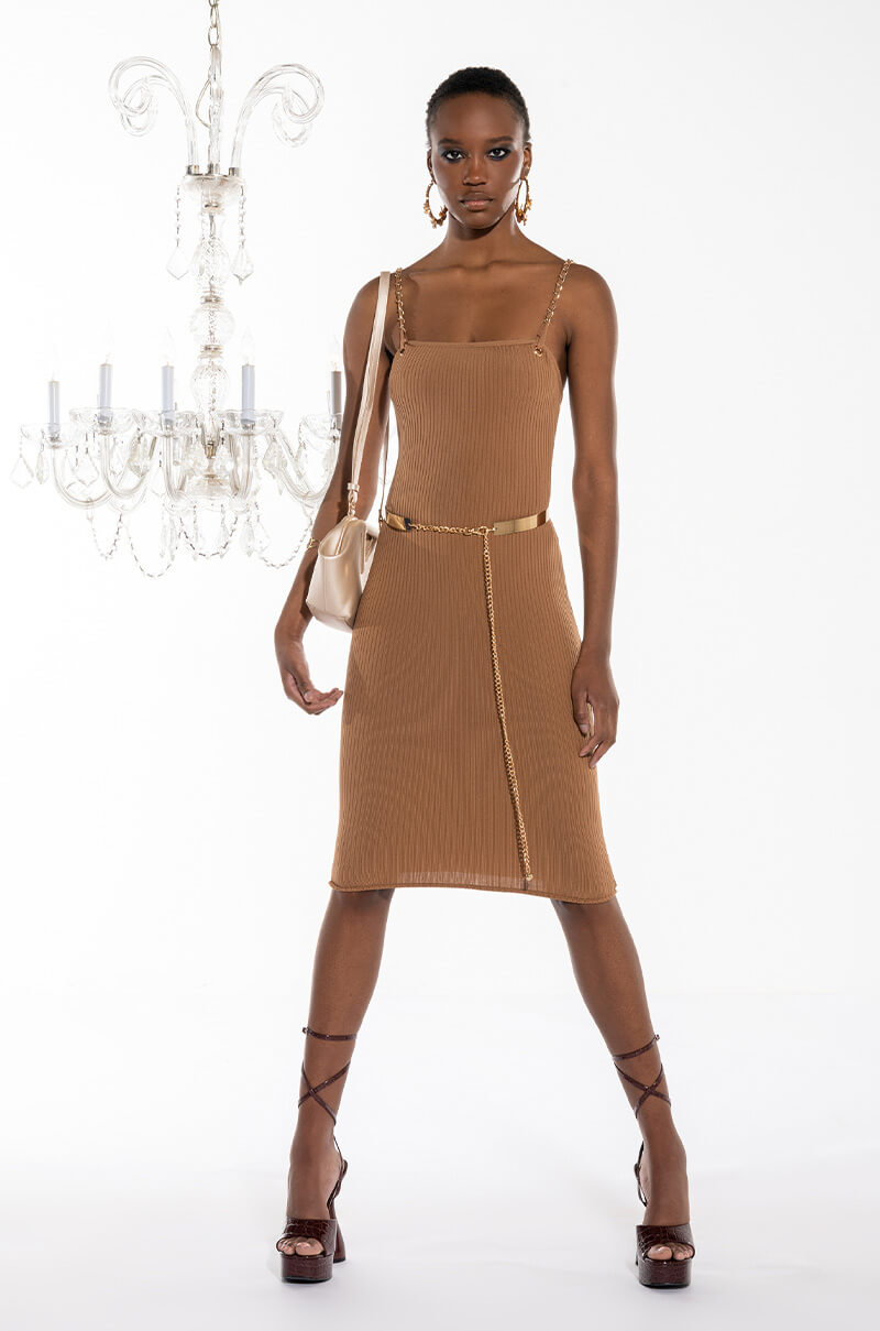 PERFECT EVERYDAY BANDAGE MIDI DRESS