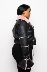 PLUS AZALEA WANG BONDED BELL SLEEVE MOTO