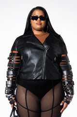 PLUS AZALEA WANG BUCKLE UP MOTO JACKET