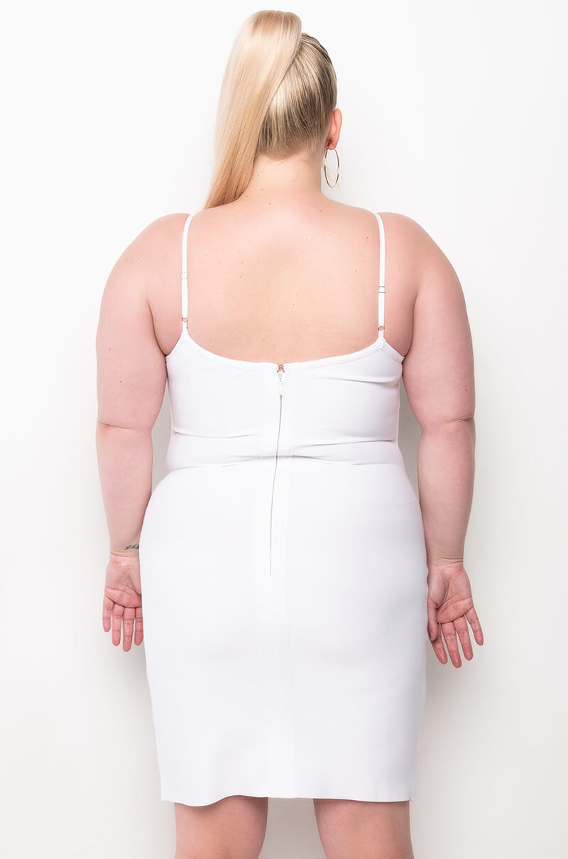 PLUS MIGHT BE IT MINI BANDAGE DRESS