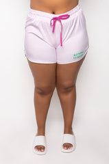 PLUS NOTHING TO WEAR STRIPED POPLIN SHORTS