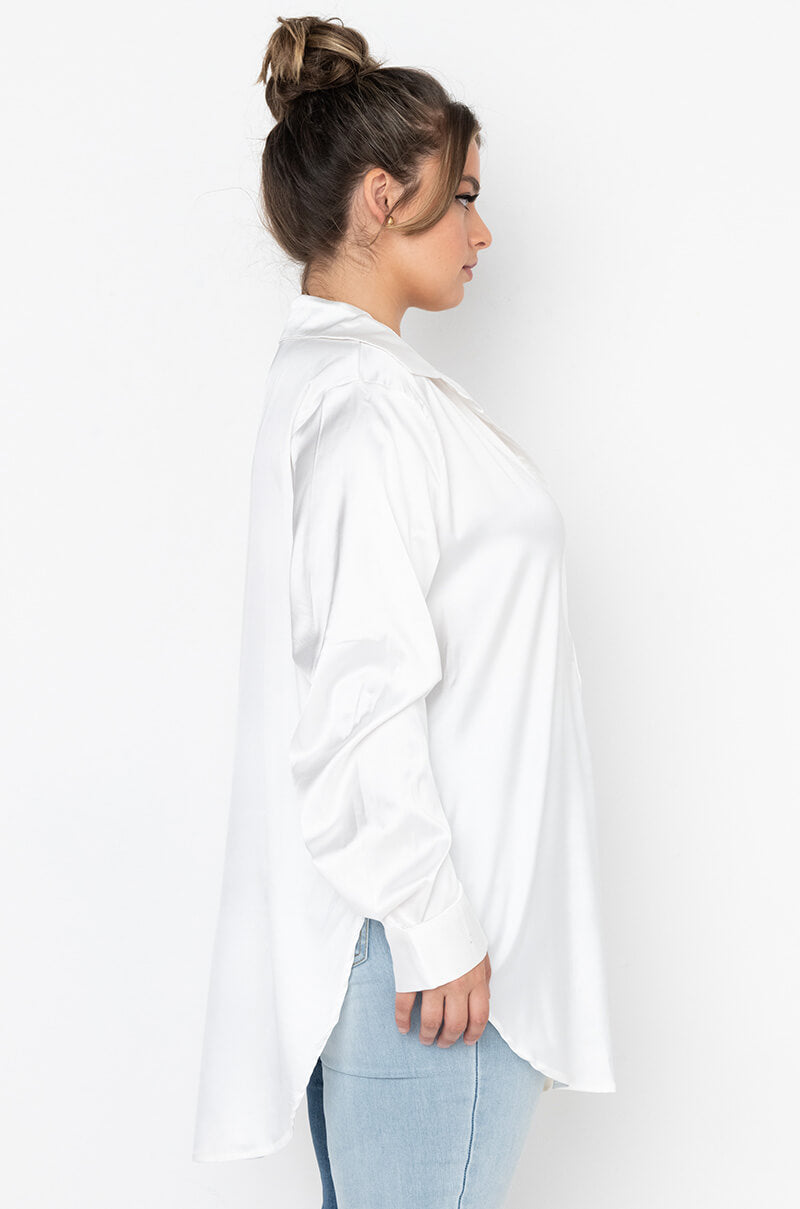 READY FOR ANY OCCASION SATIN SHIRT PLUS SIZE