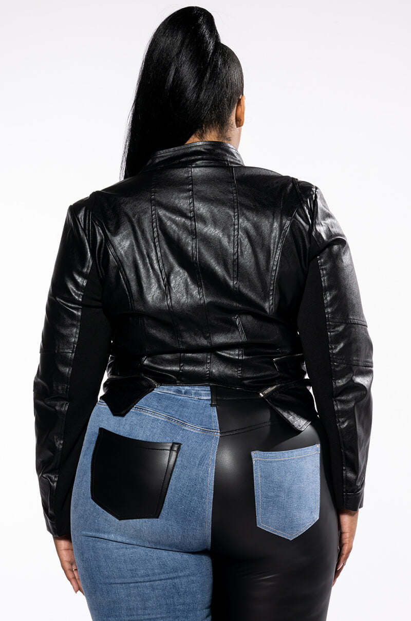 PLUS THE BEST IS YET TO COME LARGE LAPEL MOTO