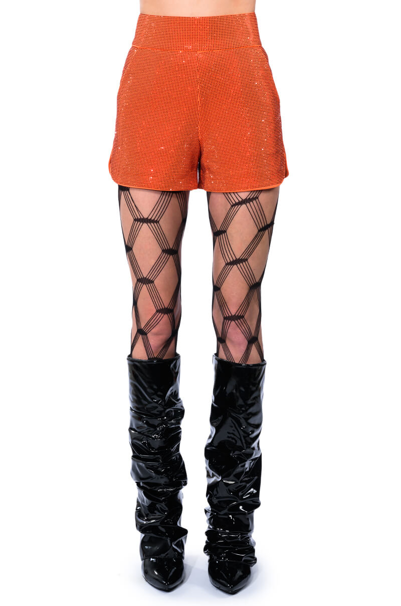 POP STAR SHINE BRIGHT RHINESTONE HOT SHORT