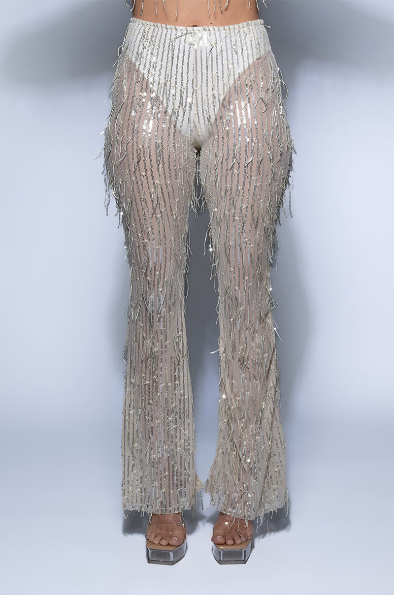 POPPING BOTTLES TONIGHT SEQUIN PANTS