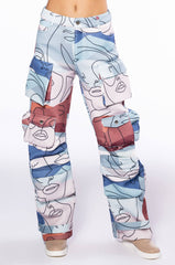 PRINTED CARGO JOGGERS