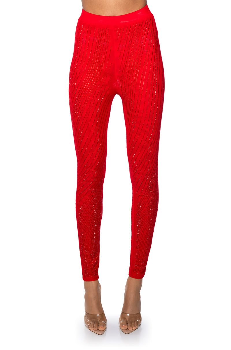 QUEEN OF LOVE RHINESTONE LEGGING