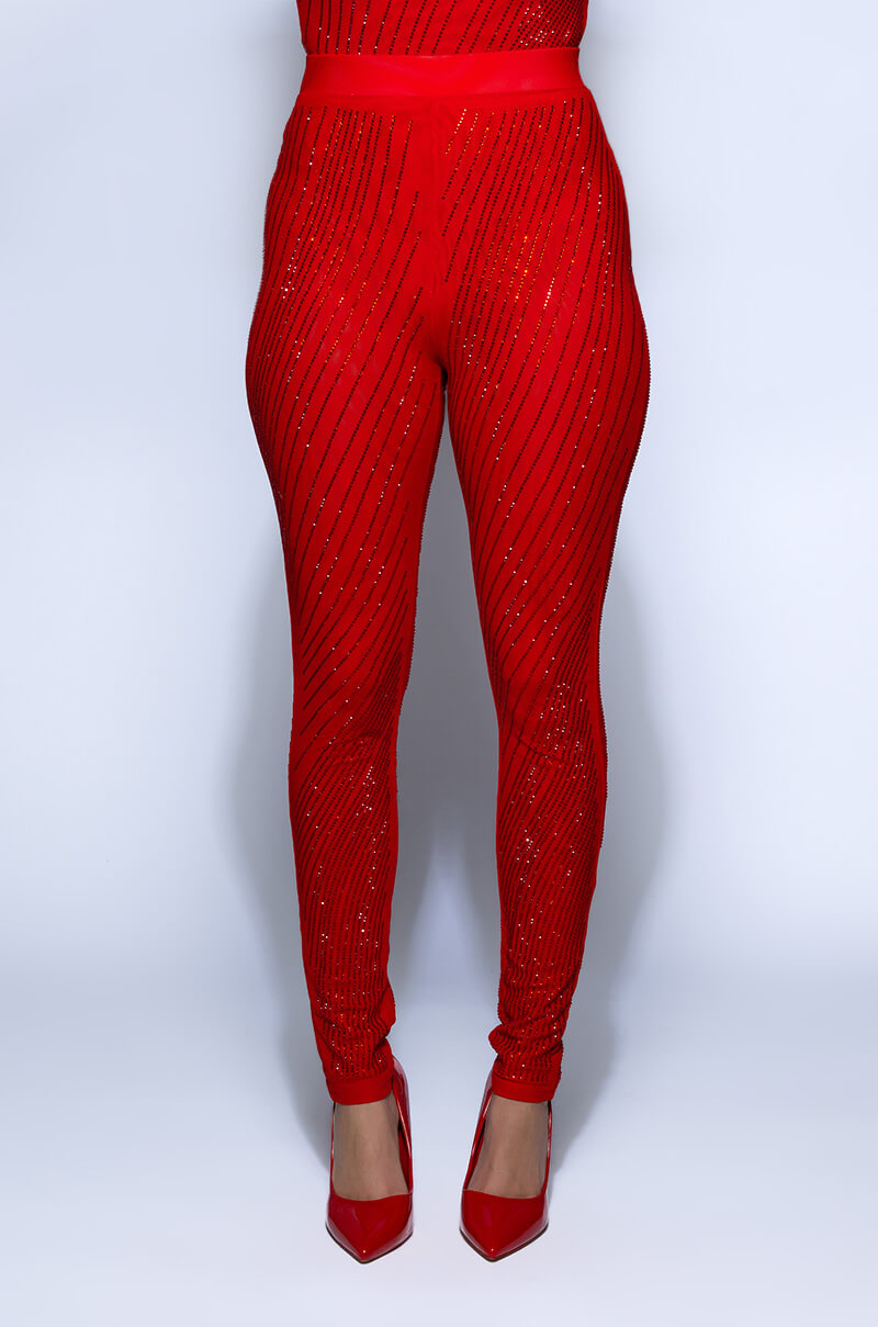 QUEEN OF LOVE RHINESTONE LEGGING