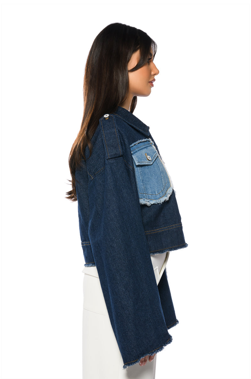 RAW DENIM OVERSIZED JACKET