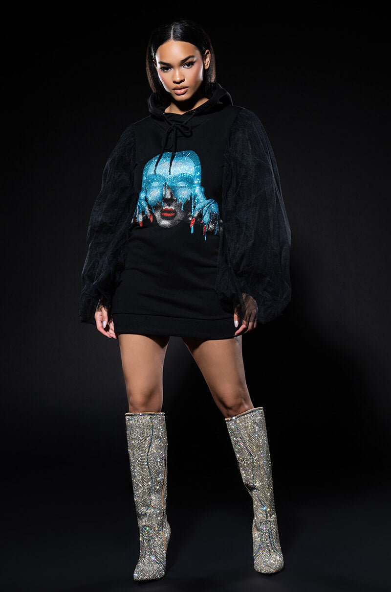 READ MY MIND SWEATSHIRT DRESS