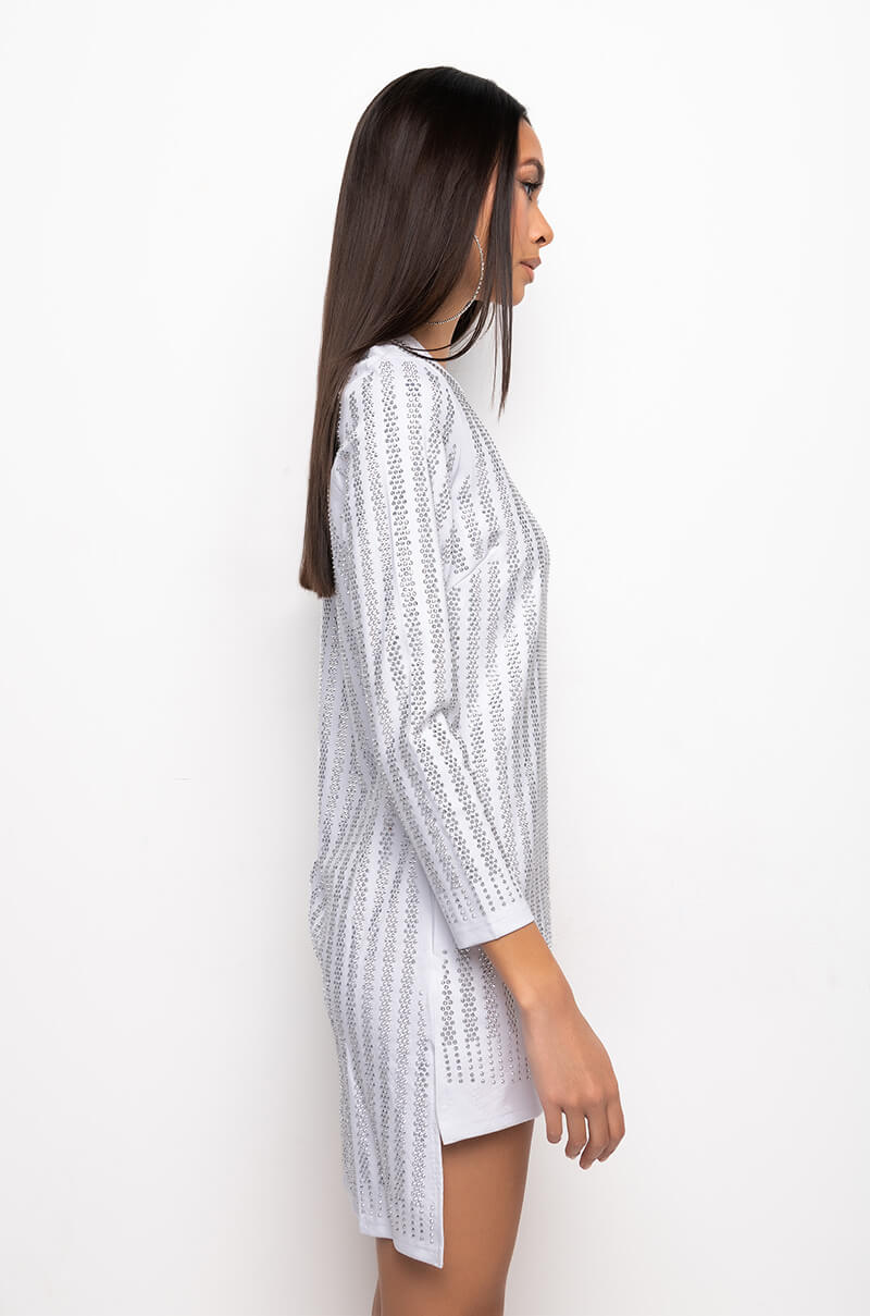 READY TO GO RHINESTONE MINI DRESS