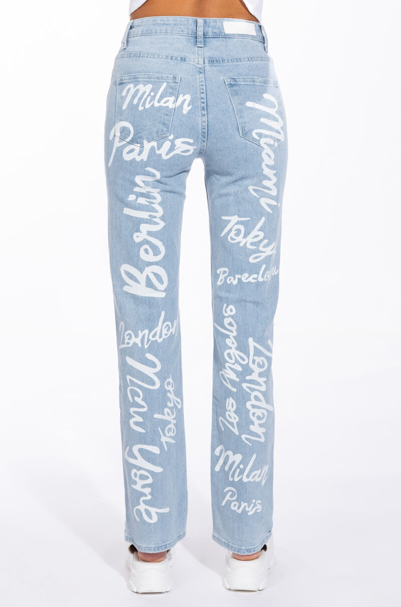 REPRESENT HIGH RISE STRAIGHT LEG JEAN