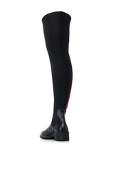 REVITUP BLACK AND RED OVER THE KNEE BOOT
