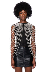 RHINESTONE EMBELLISHED DETAIL TOP