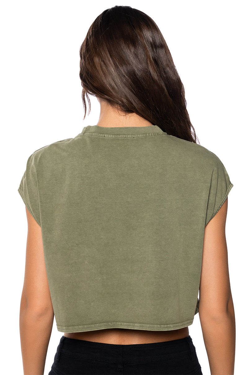 RIDE FOR LIFE GRAPHIC CROPPED T SHIRT