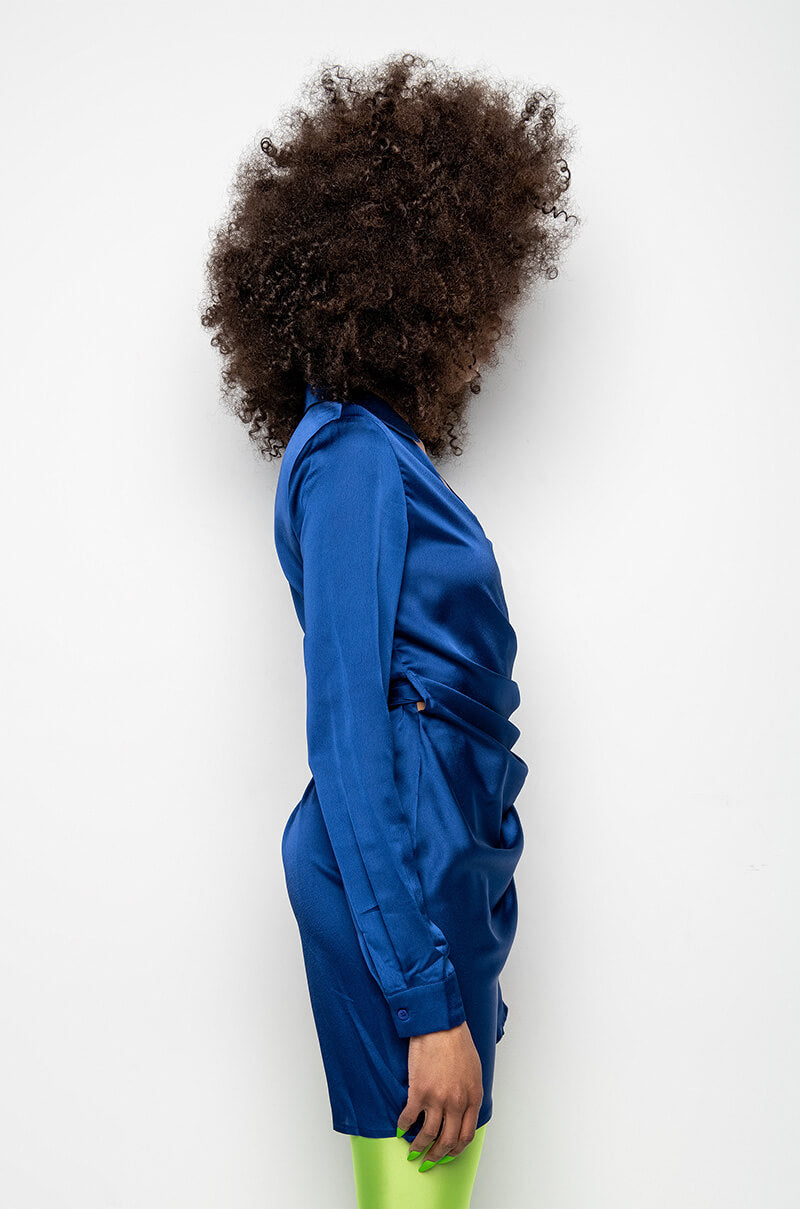 RIGHT MOVES WRAP MINI DRESS