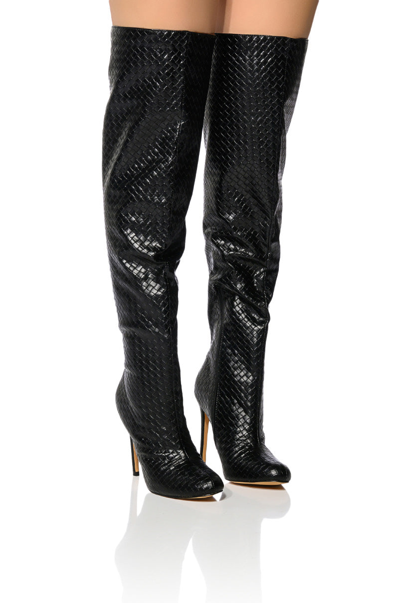 RONNIE OVER THE KNEE BOOT IN BLACK