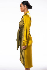 MONA BEAUTIFULLY DRAPED MIDI DRESS