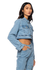 BUCKLE UP DENIM JACKET