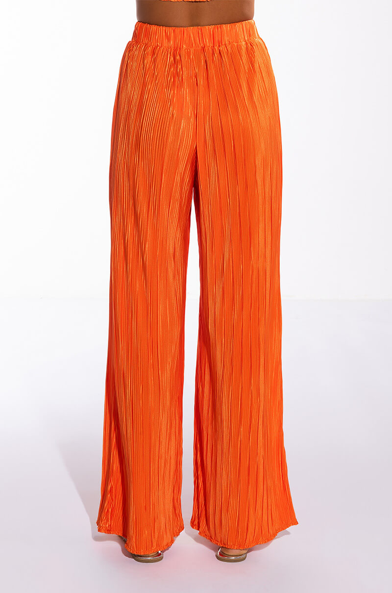 MULTI STRIPE PLISSE PALAZZO PANT