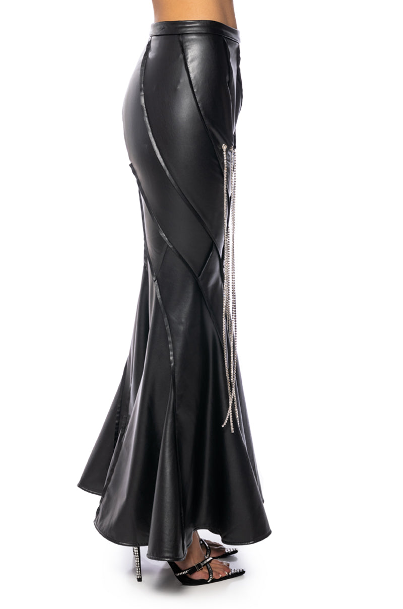 FRONT ROW EMBELLISHED MAXI SKIRT